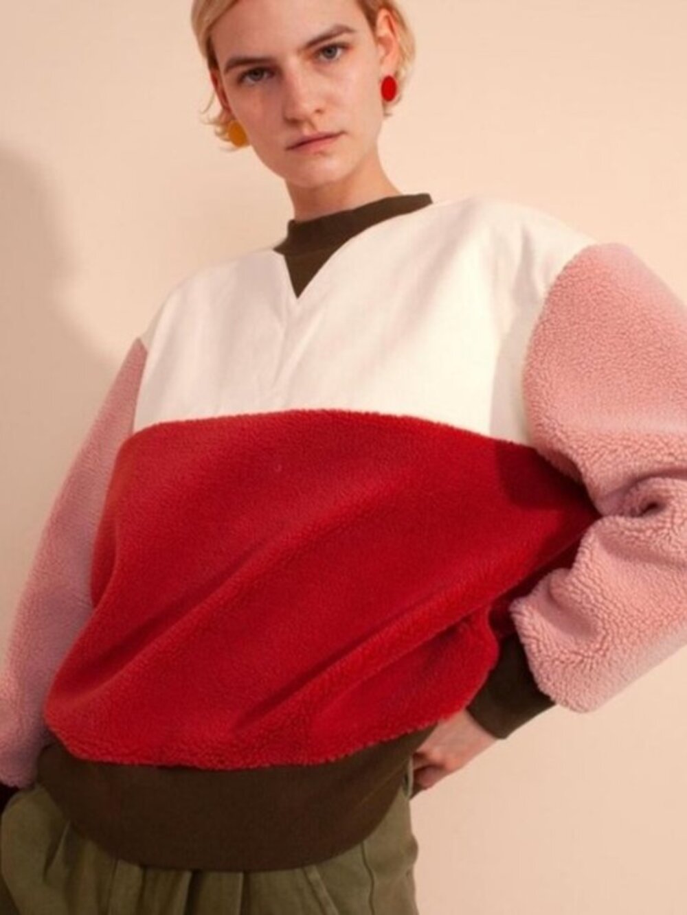 L.F. Markey Yannick Color Block Fleece Sweatshirt Size 4